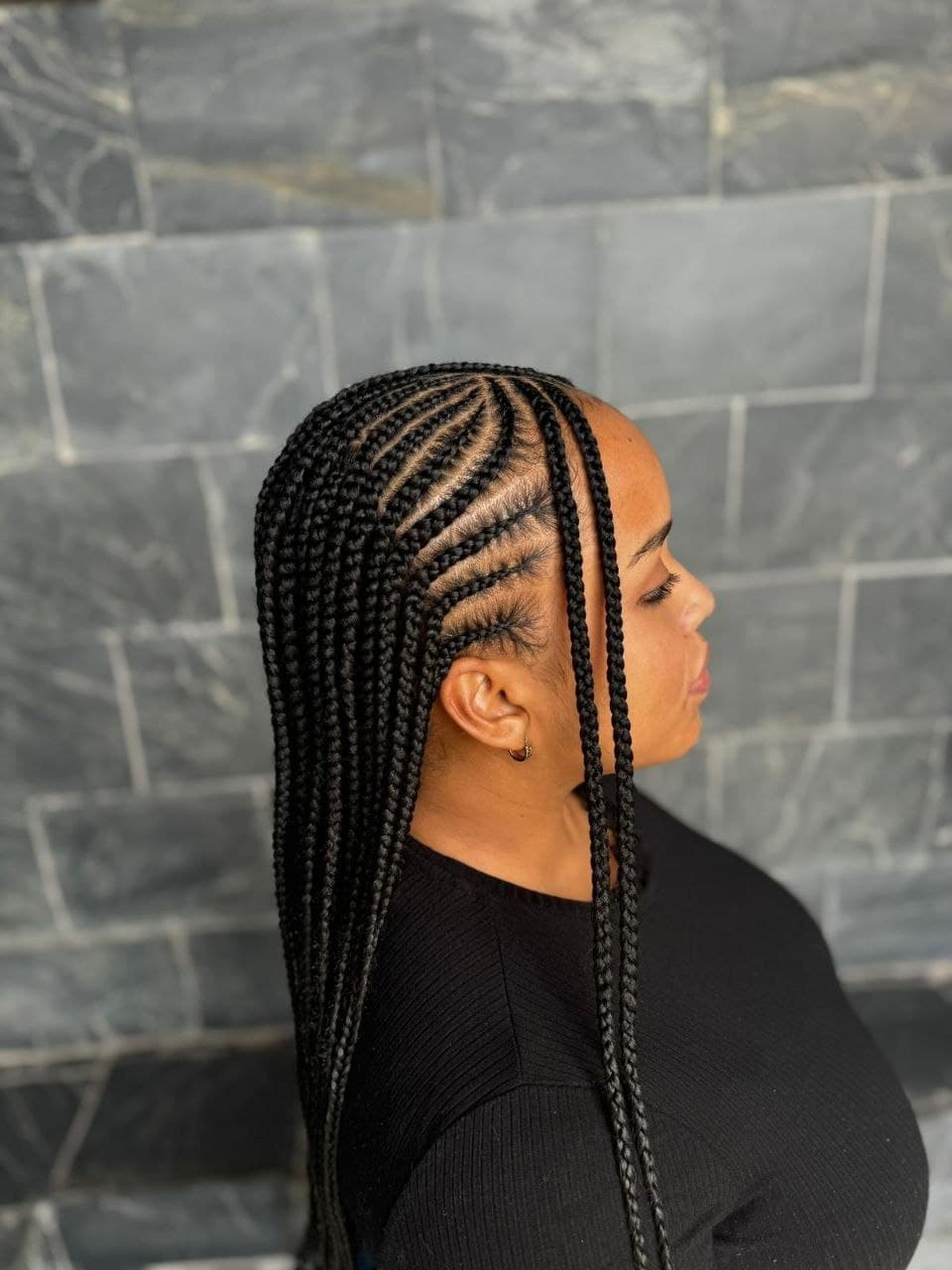 Fulani Braid en Madrid — trenzas africanas con diseño geométrico